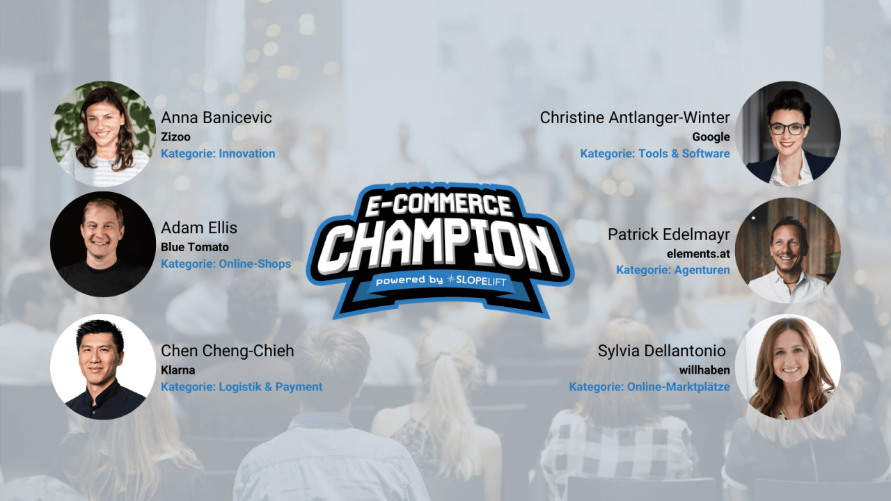 Die Sieger in den sechs Kategorien der E-Commerce-Champions 2019