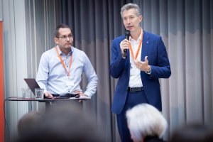 Bernd Aue, Gesellschafter und Mitglied der Geschäftsführung von Userwerk sowie Markus Fallenböck, Gesellschafter von Userwerk, erläuterten in ihrem Workshop, wie Shop-Betreiber und Markenhersteller intelligentes Check out Marketing erfolgreich praktizieren können.